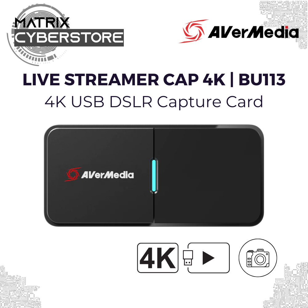 AVerMedia Live Streamer Cap 4K USB DSLR Capture Card BU113 - 4Kp30 ...