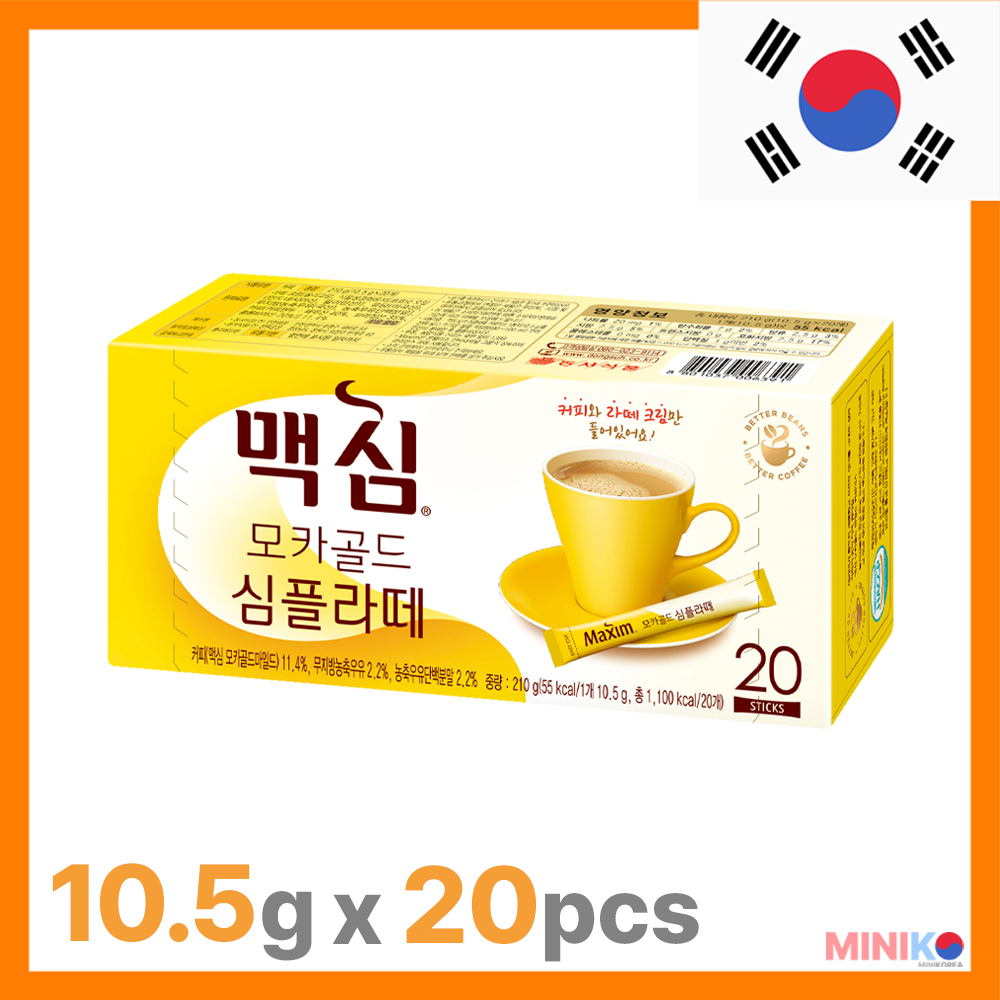 Maxim Mocha Gold Simple Latte Mix (Korea Instant Coffee 3in1) 20pcs