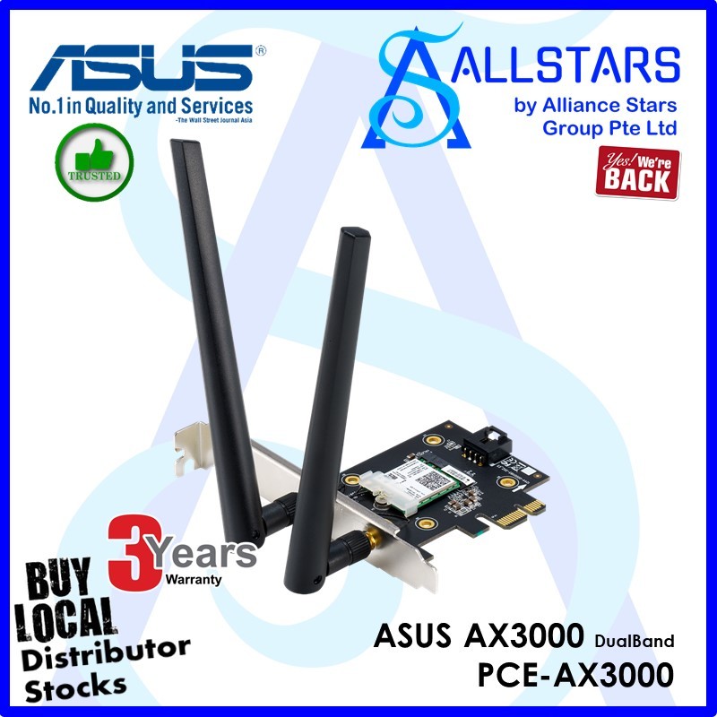 (ALLSTARS : We are Back)ASUS PCE-AX3000 Dual Band Wireless-AX3000 ...