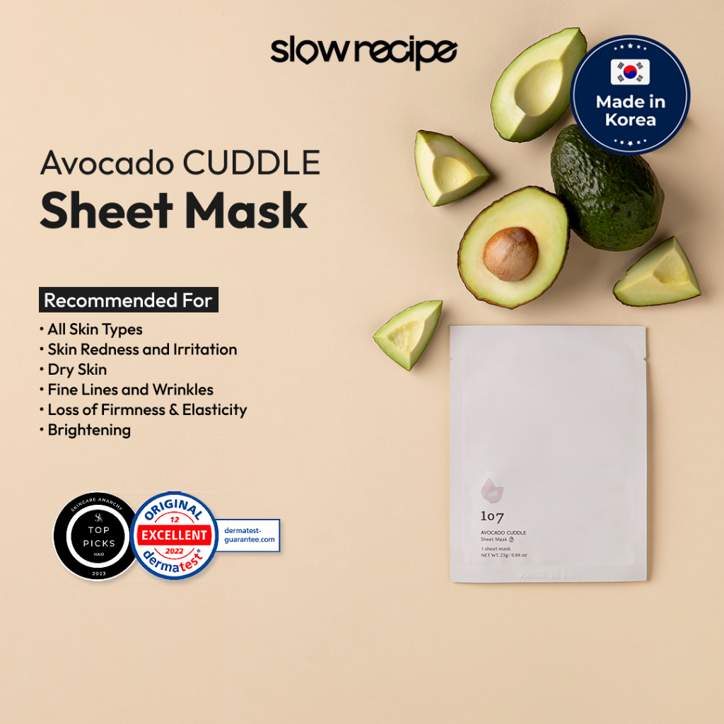 107 AVOCADO CUDDLE Sheet Mask (5EA) | Shopee Malaysia