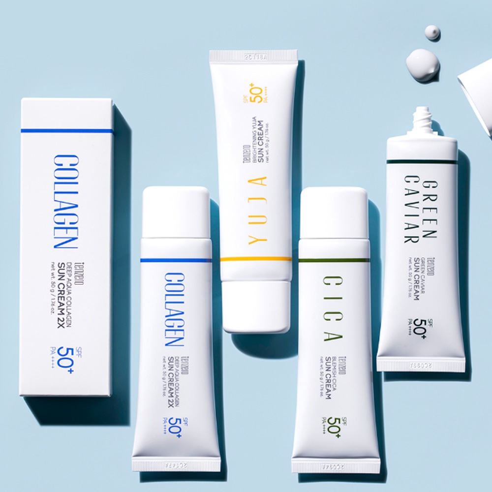 TENZERO Sun Cream Line Cica Collagen Citron Green Caviar | Shopee Malaysia