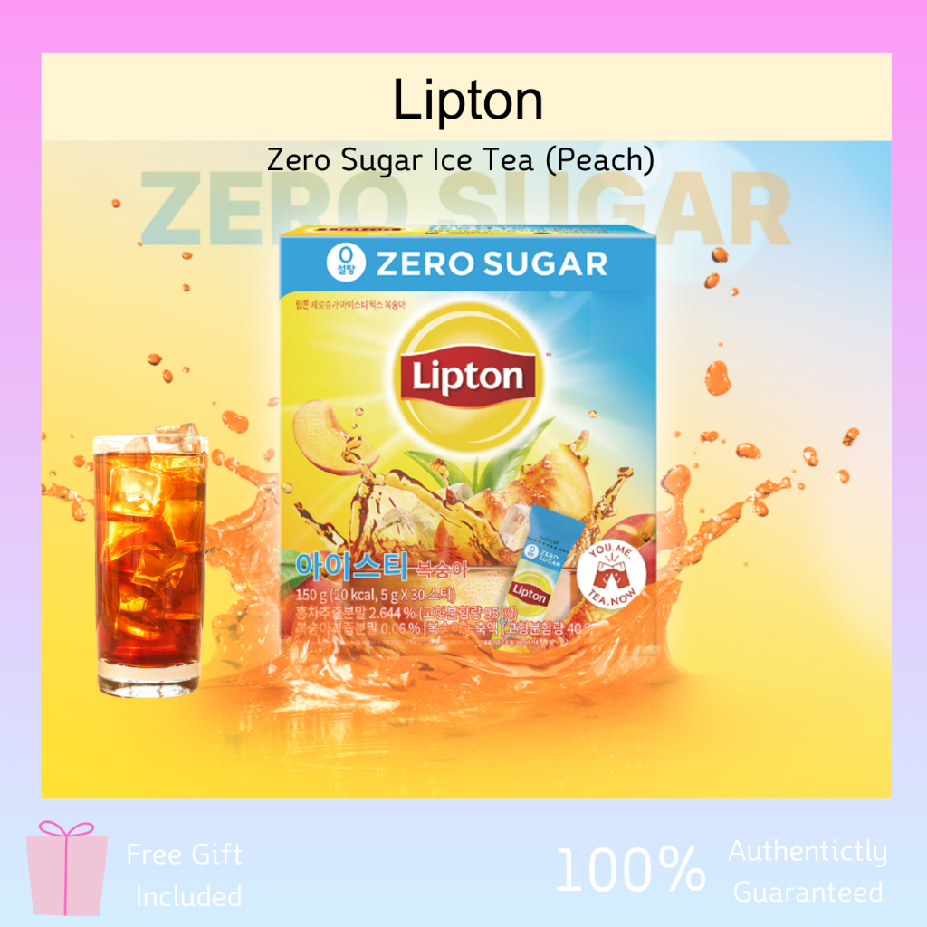 [Lipton] Zero Sugar Ice Tea (Peach) 10T & 30T / 0kcal ice tea Shopee