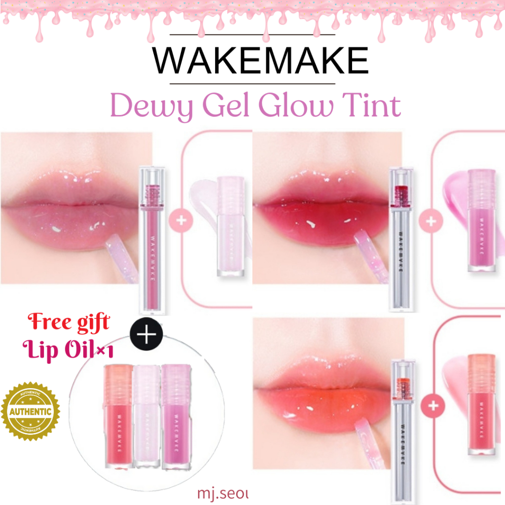 WAKEMAKE Dewy Gel Glow Tint 3g Limited Edition(+Lip Oil) | Shopee Malaysia