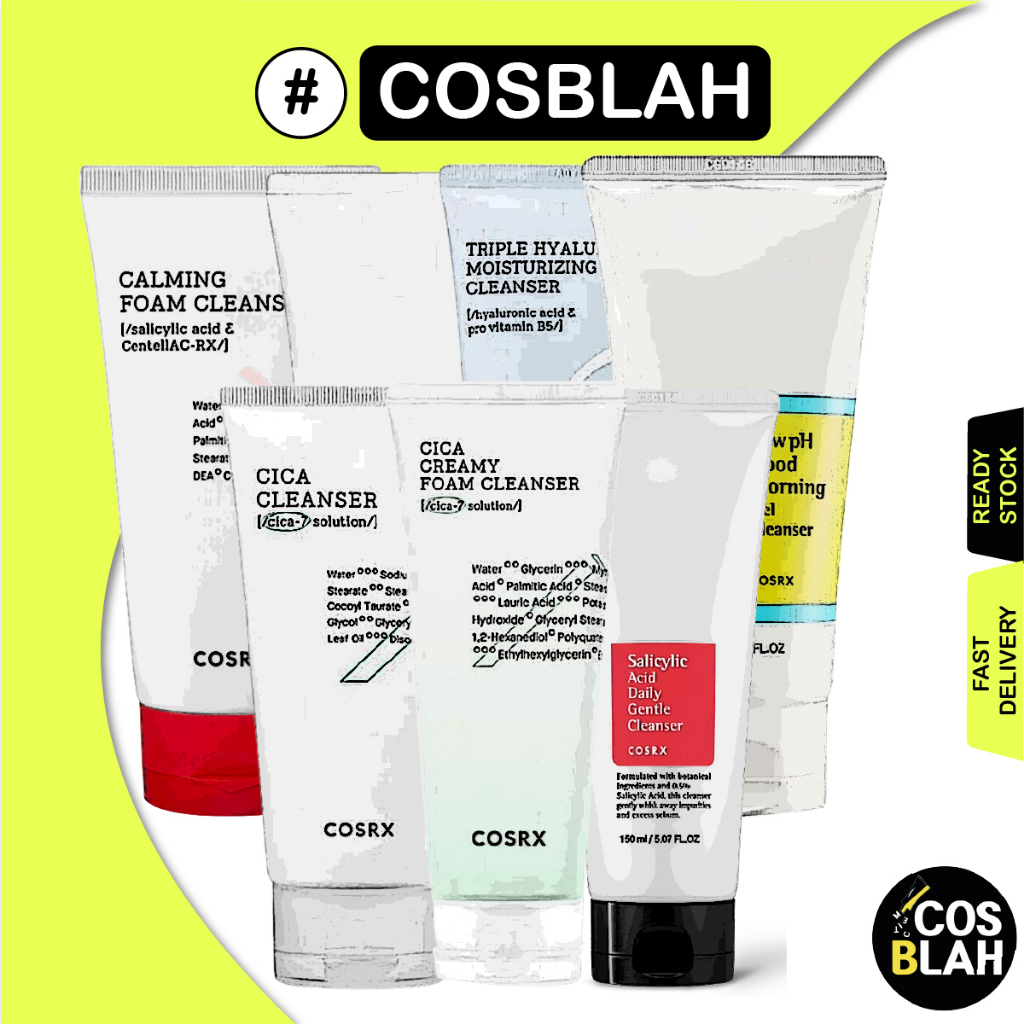 Cosrx Facial Cleanser Good Morning / Gentle / AC / Mucin / Triple Hyaluronic / Pure Fit