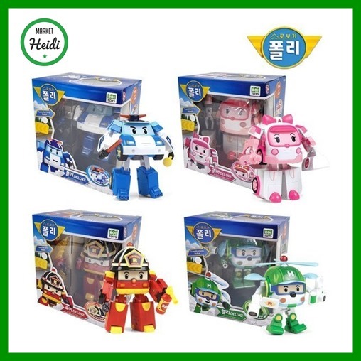 Robocar Poli Mini Transforming Robot 2Inch 4pcs Set -Poli, Roy, Amber
