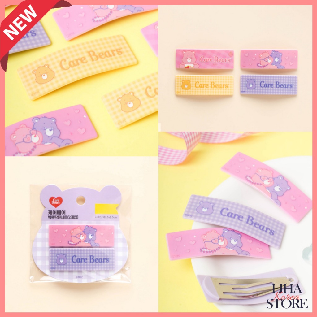 Daiso Korea Care Bear hair ornament / hairpin Care Bear Hair Clips Hair