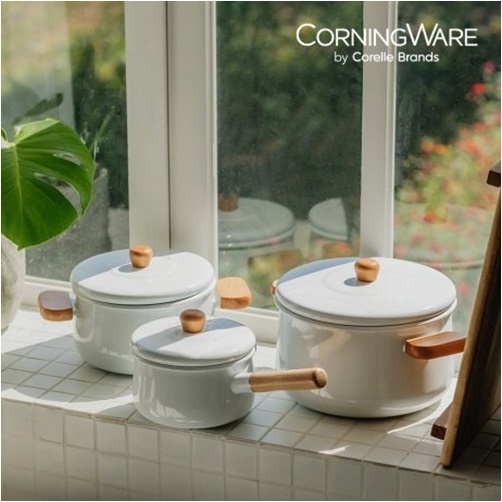 [USA] CORELLE Enamel Pot Milk Pot Enamel Casserole IH Available Enamel ...