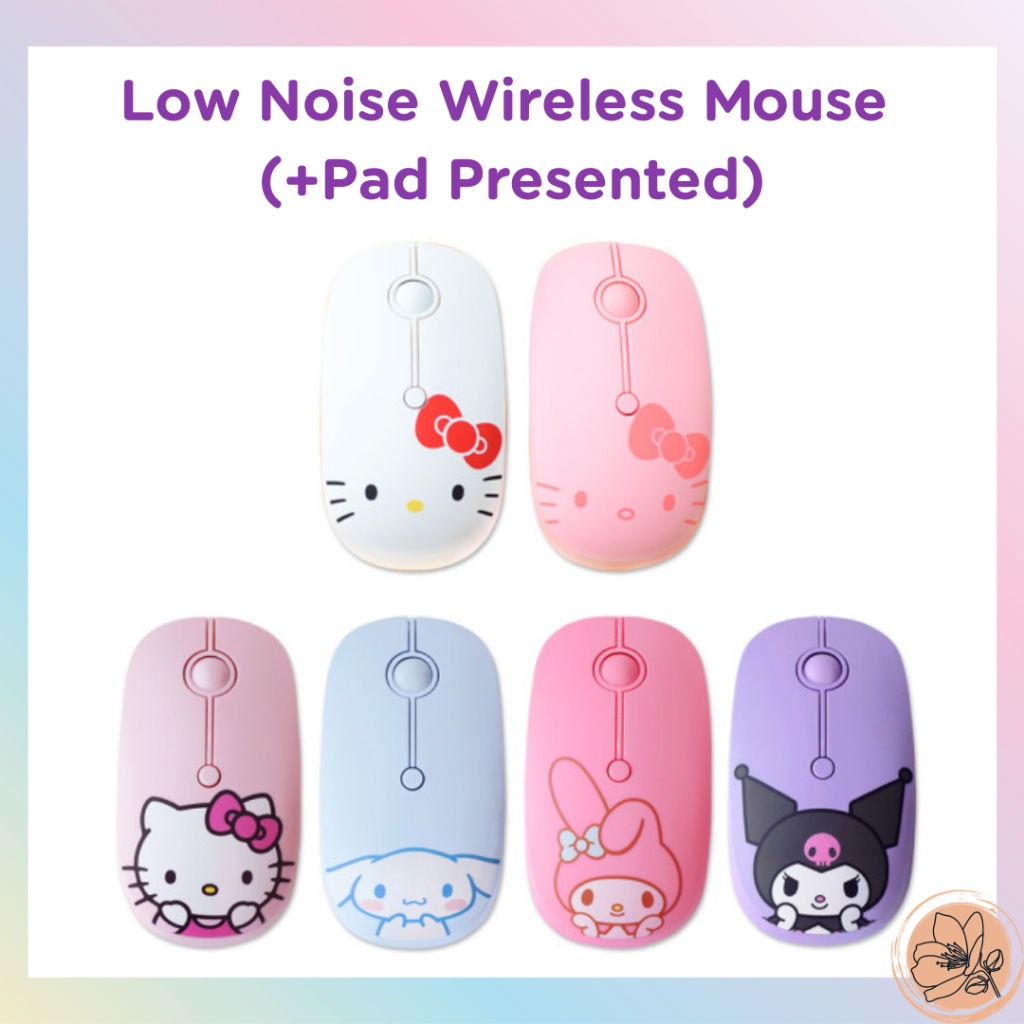 Sanrio x Low Noise Wireless Mouse (+Pad Random Presented) | Shopee Malaysia