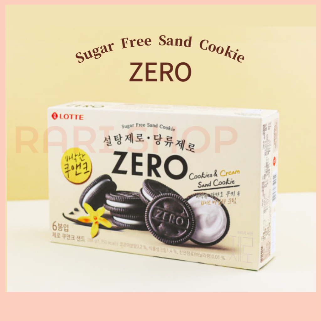 [Lotte] Sugar Free Zero Cookie Sand 288g (6P) | Shopee Malaysia
