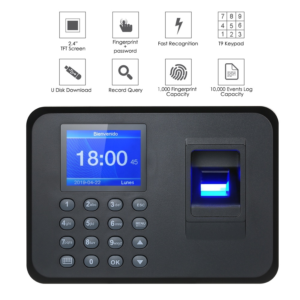 Fingerprint Attendance Thumbprint Machine System Time Attendance ...