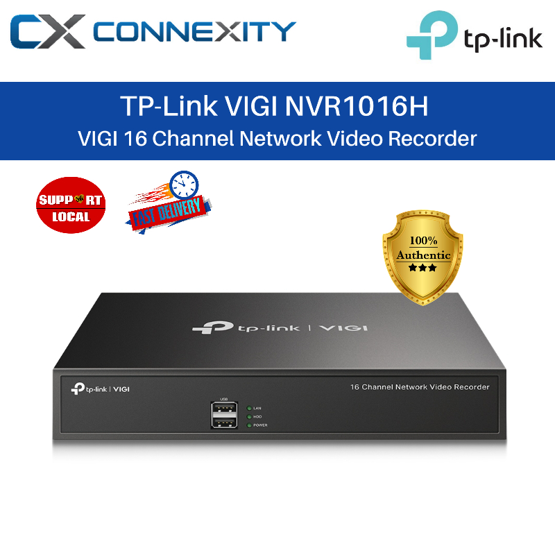TP-Link VIGI NVR1016H VIGI 16 Channel Network Video Recorder NVR ...