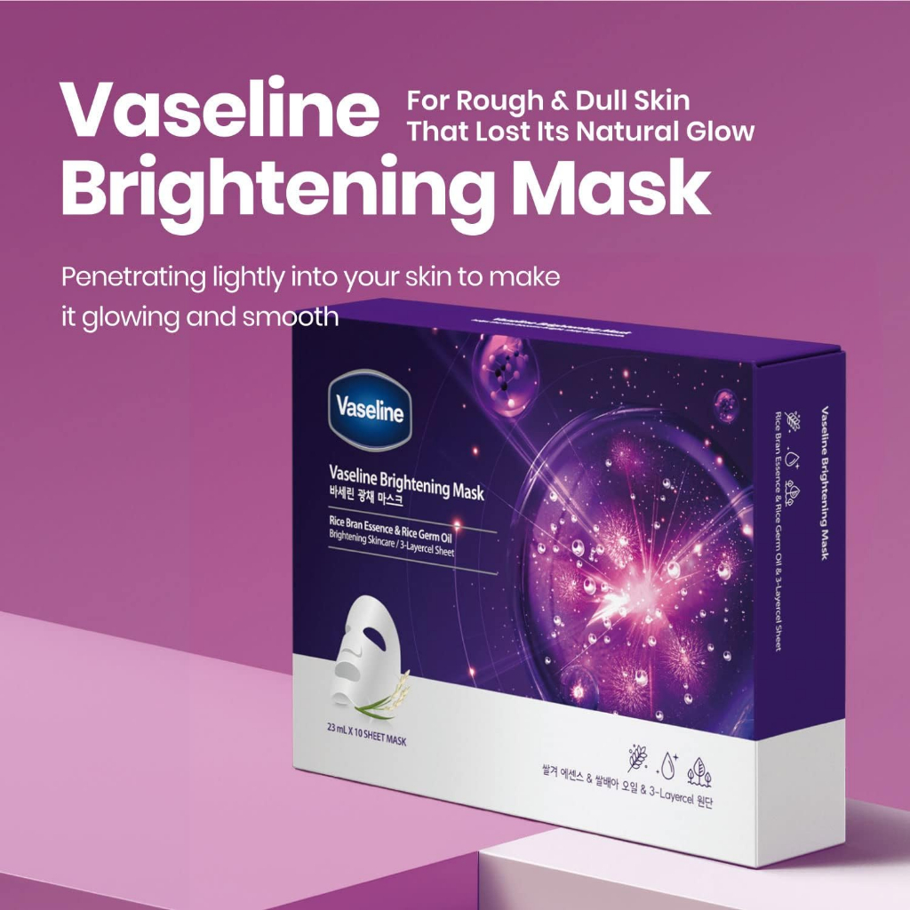 Vaseline Brightening Face Facial Mask Sheet - Skin Care Essence ...