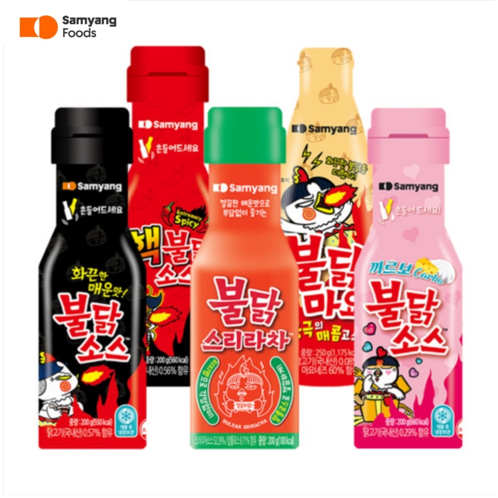 [Samyang] Korea Buldak Sauce 5 Flavors Set Original /Carbonara /Mayo