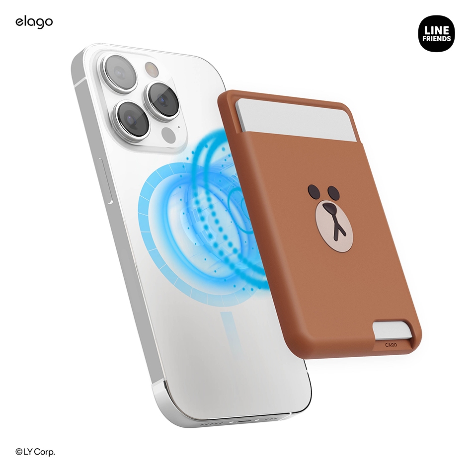 elago l LINE Friends Magnetic Wallet Card Holder 2-Cards Compatible with  MagSafe for iPhone 15,14,13,12 Series - Phone Wallet, Long Last Silicone,  Scratch and Damage Protection | Shopee Malaysia