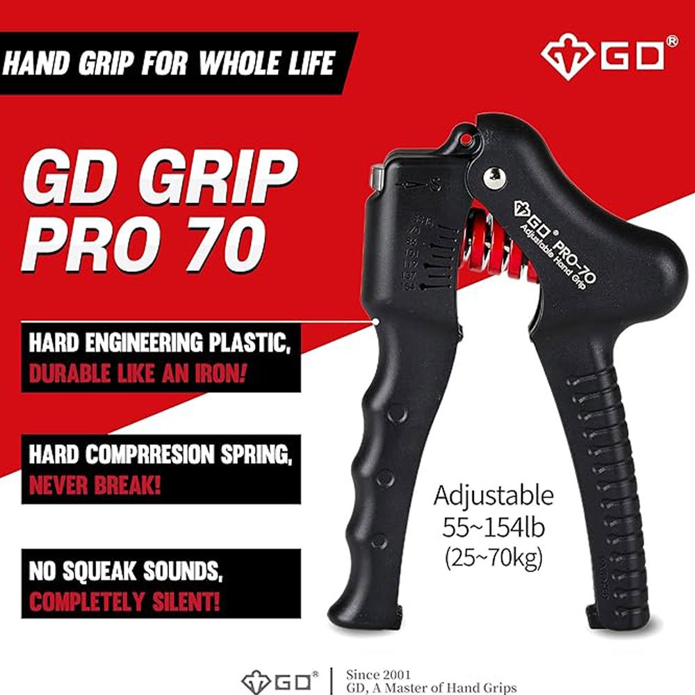 GD Iron Grip Premium Adjustable Expandable Hand Gripper GD GRIP PRO-70 ...