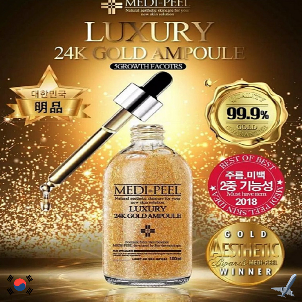 MEDIPEEL LUXURY 24K GOLD AMPOULE 100ml | Shopee Malaysia