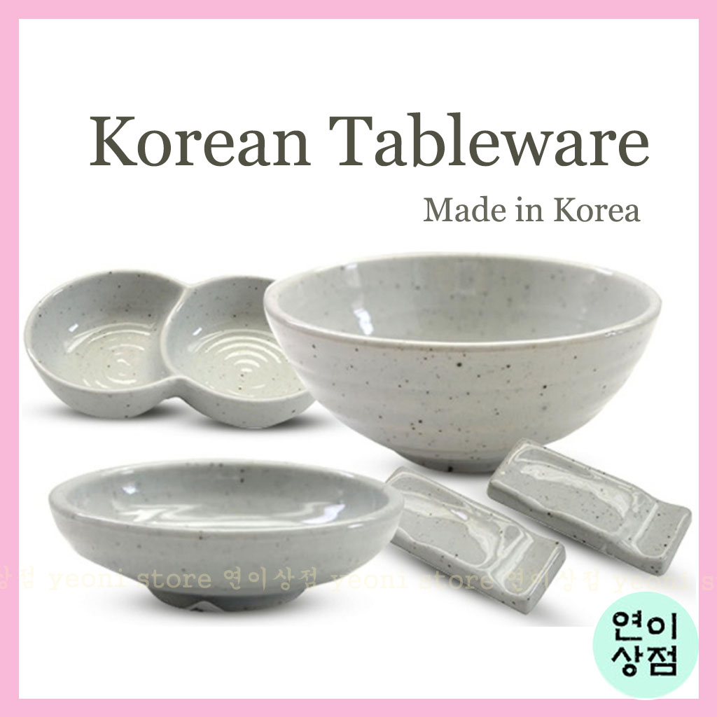Korean tableware Korean rice soup ramen noodle bowl fish kimbap banchan