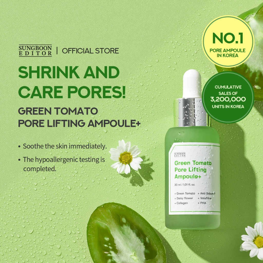 SUNGBOON EDITOR Green Tomato Pore Lifting Ampoule (30ml) | Shopee Malaysia