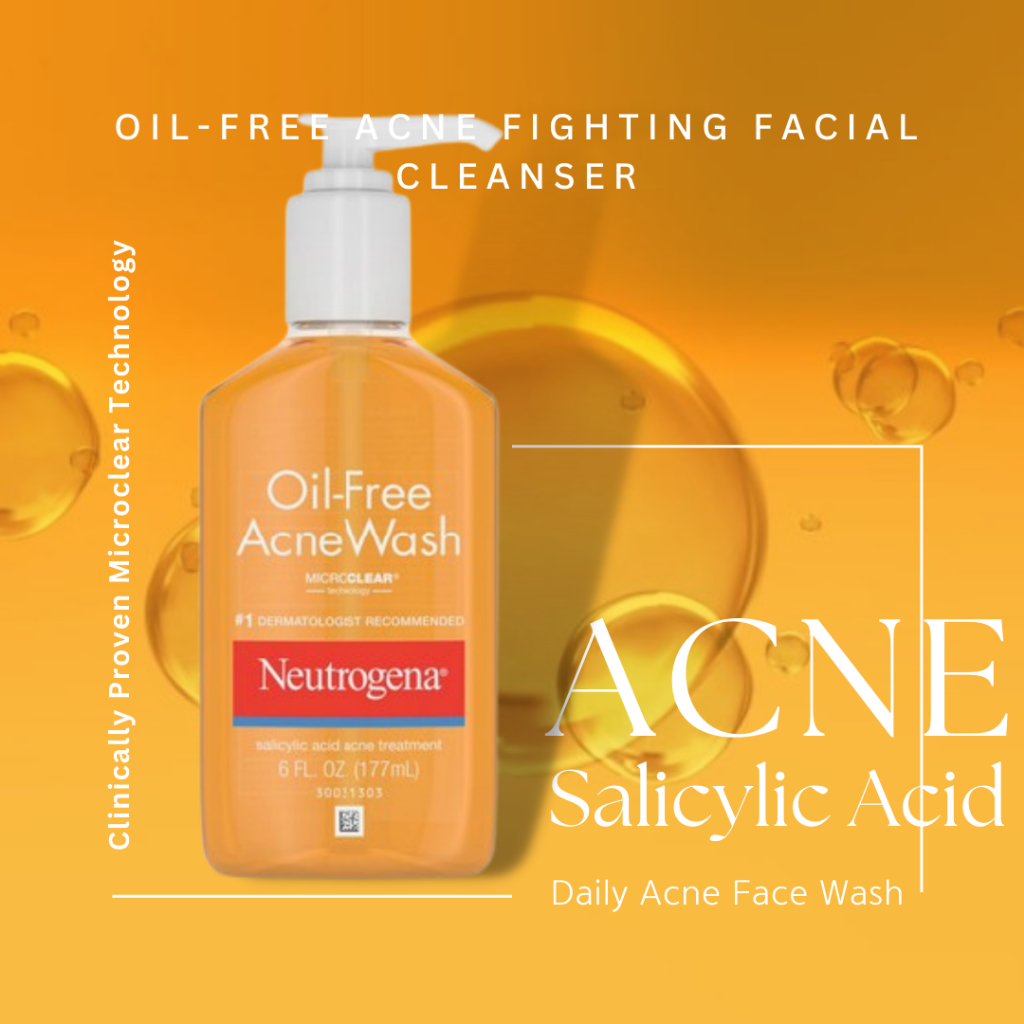 Neutrogena Oil-Free Acne Fighting Facial Cleanser, 177ml - Daily Acne ...