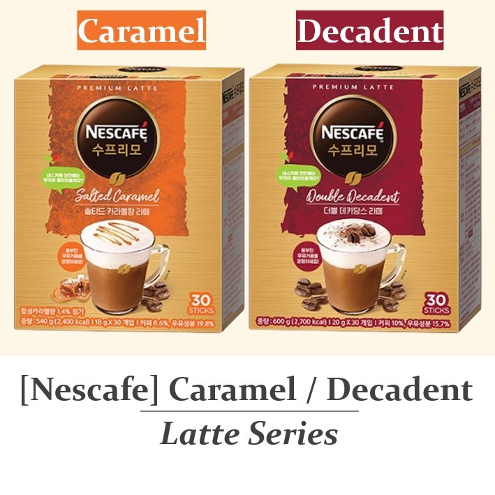 [Nescafe] Hot Iced Caramel Latte Caffè Instant Supremo Series Korean