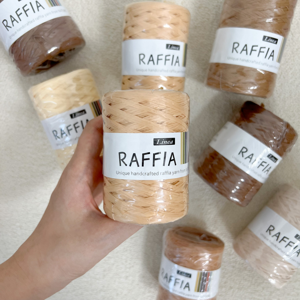 Crochet yarn, Raffia LINEA Made In Korea yarnSummer Needle Thread Bag ...