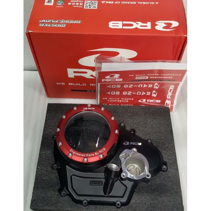 RCB ENGINE COVER - W/O STARTER - R15 V3/MT15/Y16 /EXC155(SILVER /RED ...