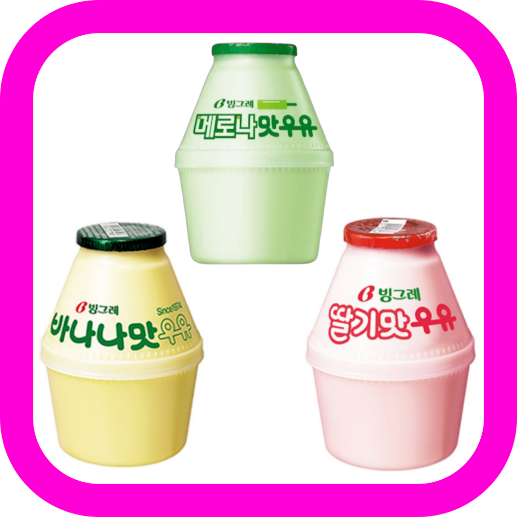 [Binggrae] Korean Banana Flavored Milk 240ml / Strawberry Flavored Milk ...