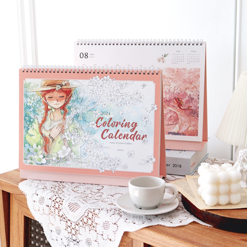 INDIGO 2024 Coloring Desk Calendar Anne of Green Gables Shopee Malaysia