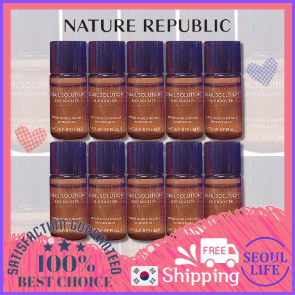 NATURE REPUBLIC Snail Solution Skin Booster / Emulsion 6ml*10pcs Total ...