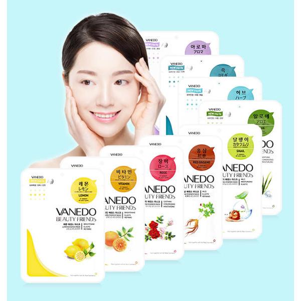 VANEDO Essence Mask Sheet Series 25g x 30 Sheets / 20 Different Types