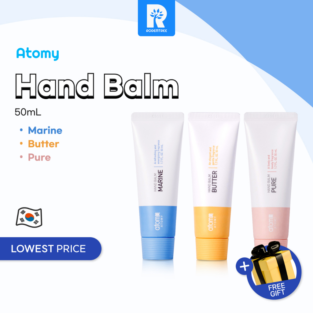 Atomy Hand Balm 3 Type, PURE, BUTTER, MARINE (50ml) Shopee Malaysia