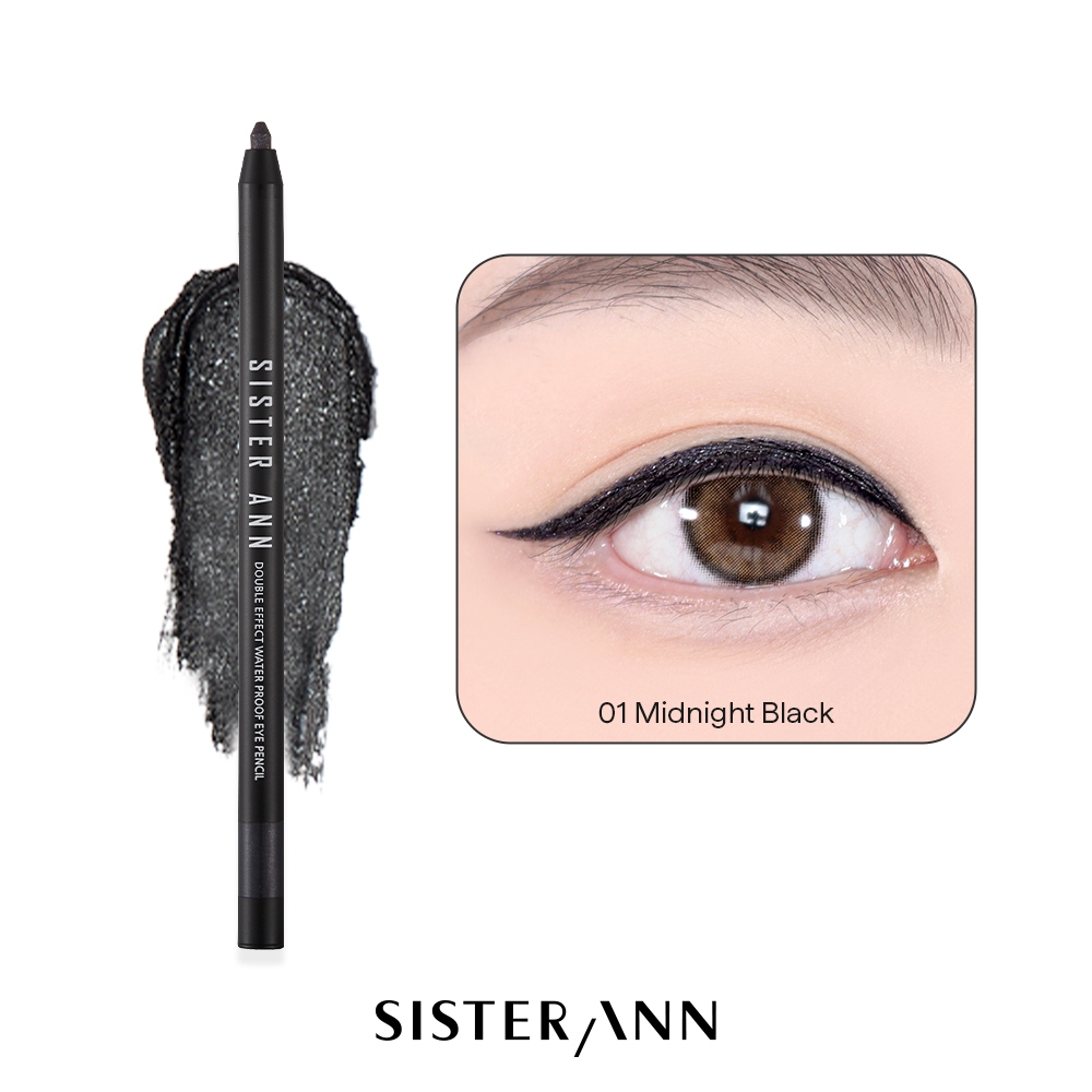 [SISTER ANN Official] Double Effect Waterproof Eye pencil (15 Colors) 2 in 1 Eye shadow+Eyeliner, Gl