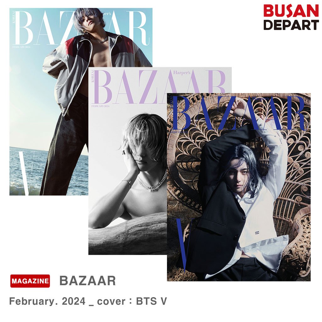 February. 2024. BAZAAR _ cover BTS V Shopee Malaysia