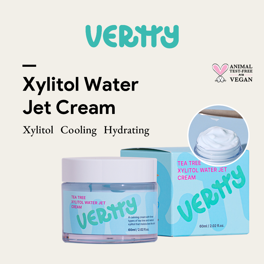 [VERTTY] Tea Tree Xylitol Calming Soothing Cream, Hydrating Facial