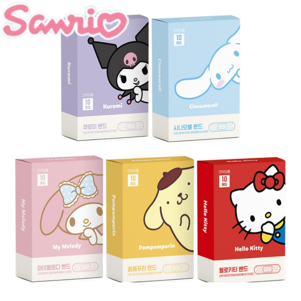 [Sanrio] Sanrio Cute adhesive Band Hello Kitty, Melody, Cinammoroll ...