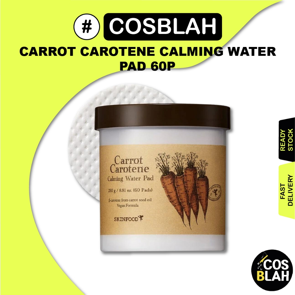 [SKINFOOD] Carrot Carotene Calming Water Pad (60pad) Shopee Malaysia