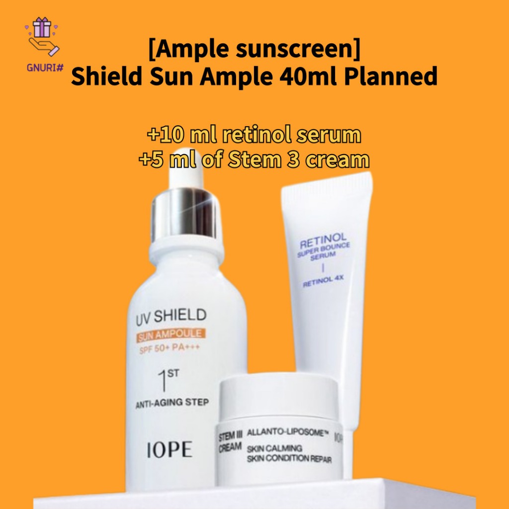 Crème Solaire IOPE UV Shield Sun Ampoule SPF50+ PA+++ – 40ml, Anti-âge, K-Beauty