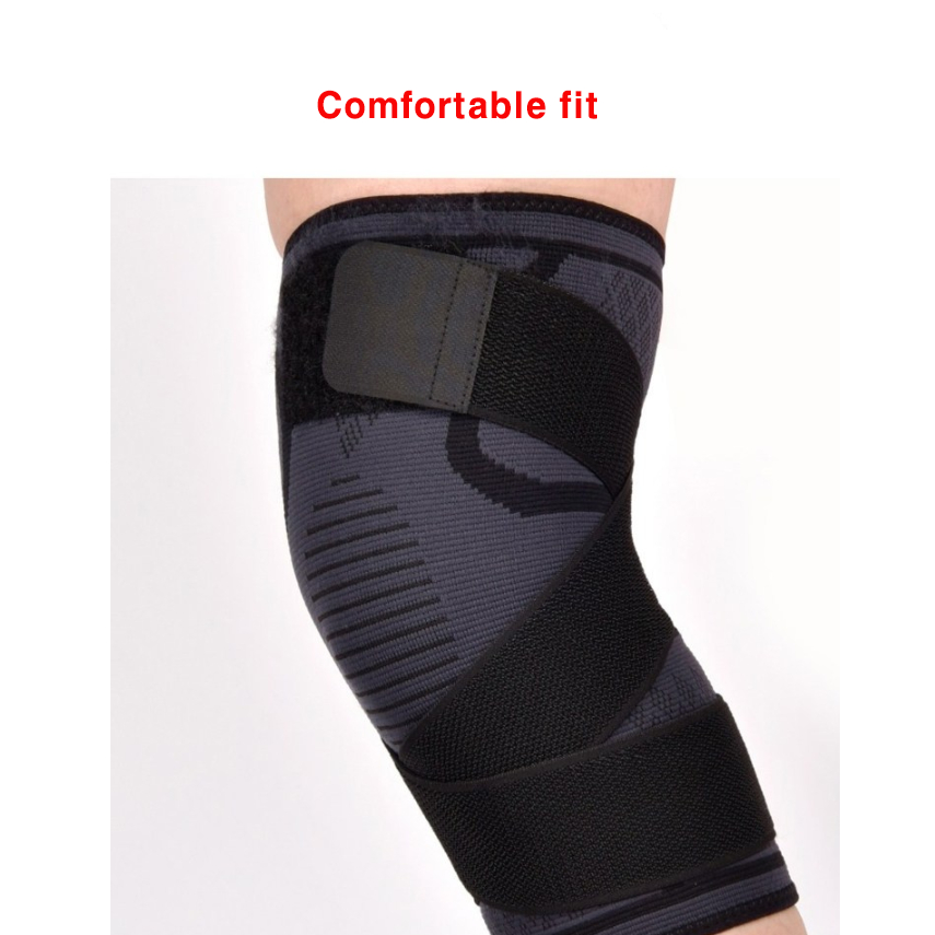 (Black Free Size) Knee pads gudard support Joint Wrap for athlete