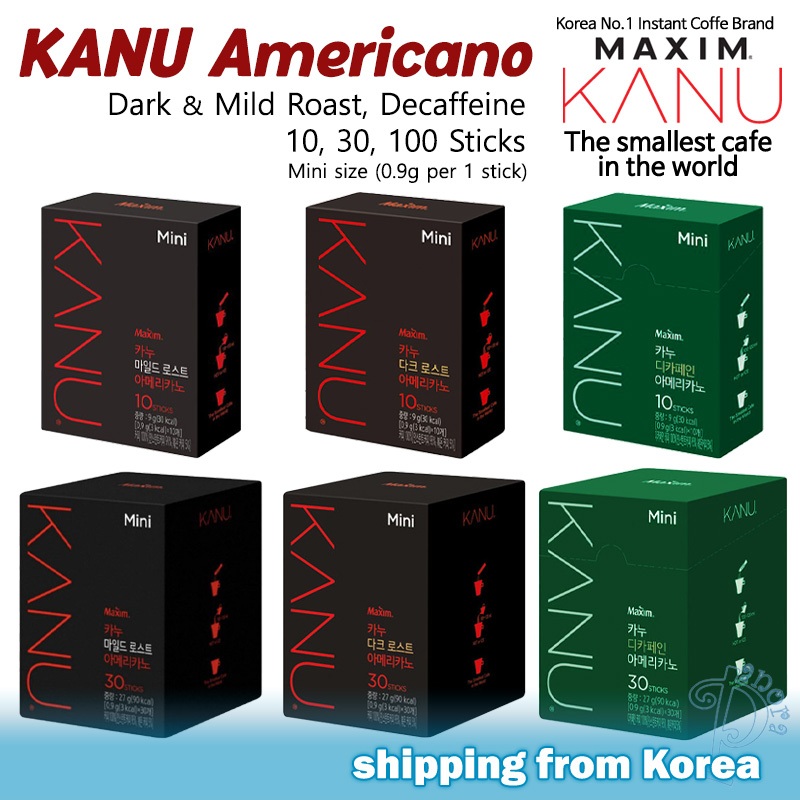 Maxim Kanu Americano Instant Coffee Mix Series / Mild Roast, Dark Roast ...
