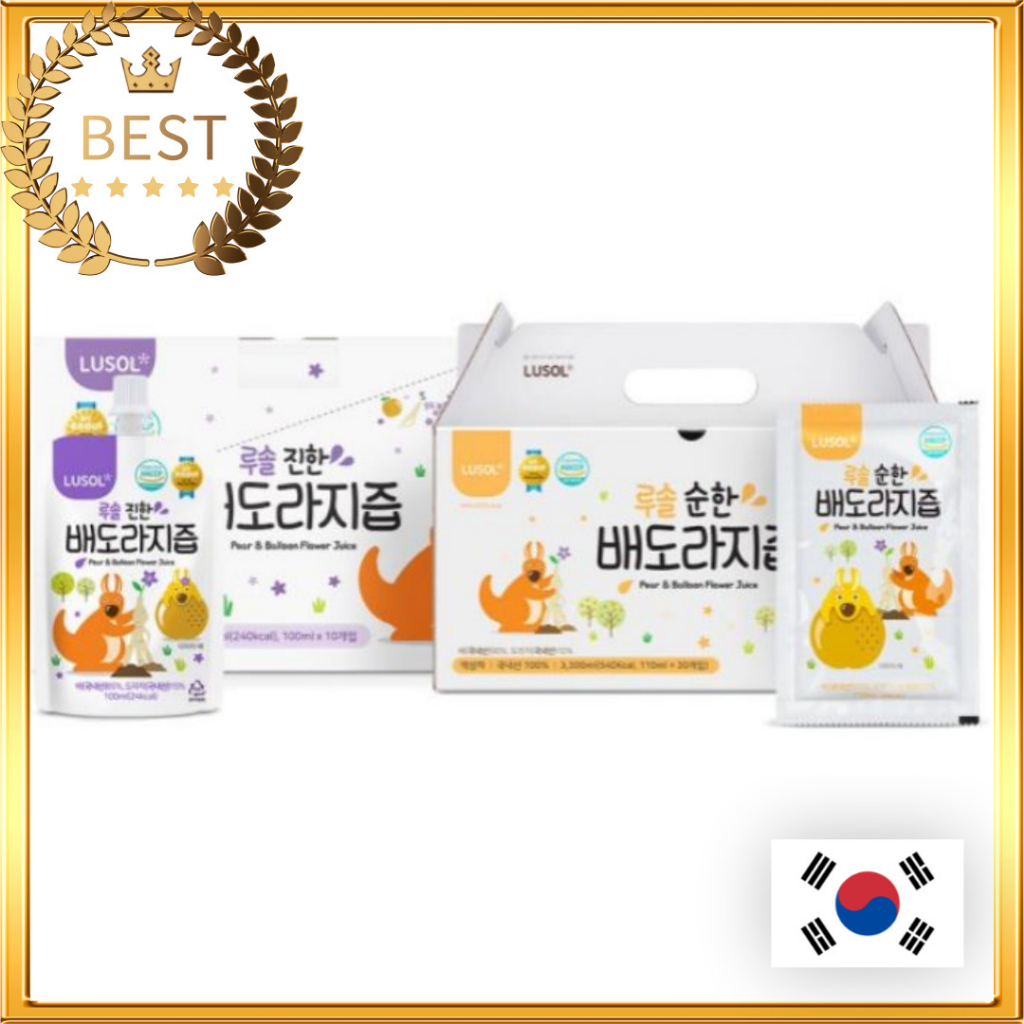 [LUSOL] Baby Food Pear & Balloon Flower Juice 10 Pack│For Babies