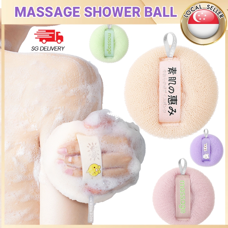 Japanese Shower Bath Balls Bath Sponge Brush Body Pouf Loofahs Body ...
