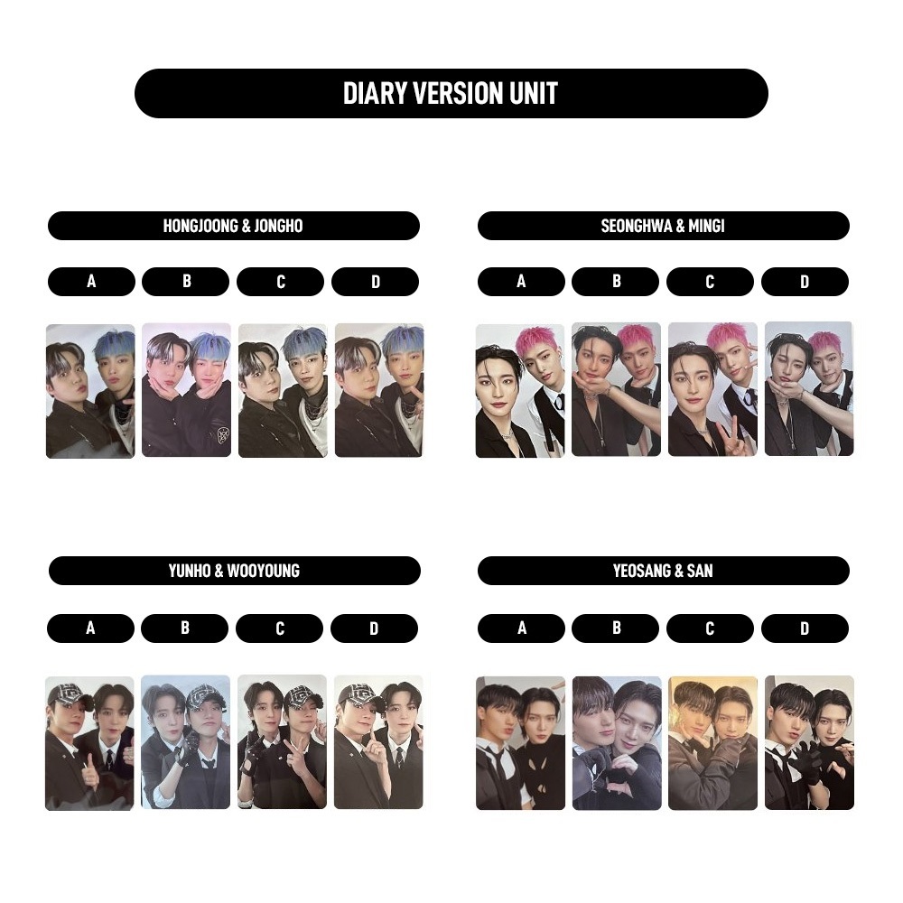 Photo Officielle SAN ATEEZ – Saison 2025 – Carte Rare – Kpop Collection