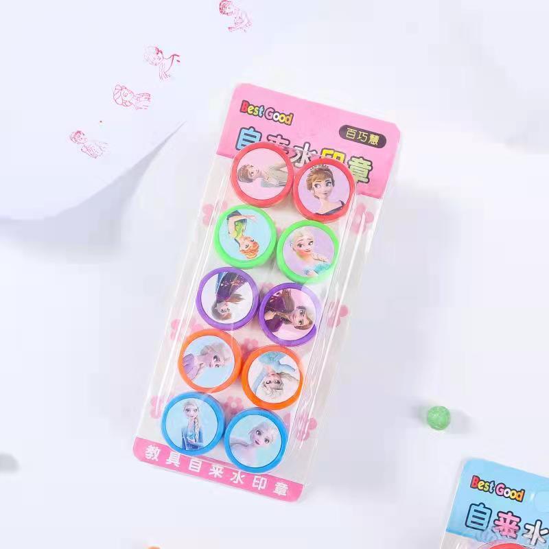 10PCS Frozen Stamp Elsa Anna Olfa Chop Reward Stamp Birthday Party ...
