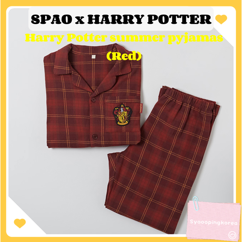 [SPAO x HARRY POTTER] Harry Potter Summer SPAO pyjamas (Red) Shopee