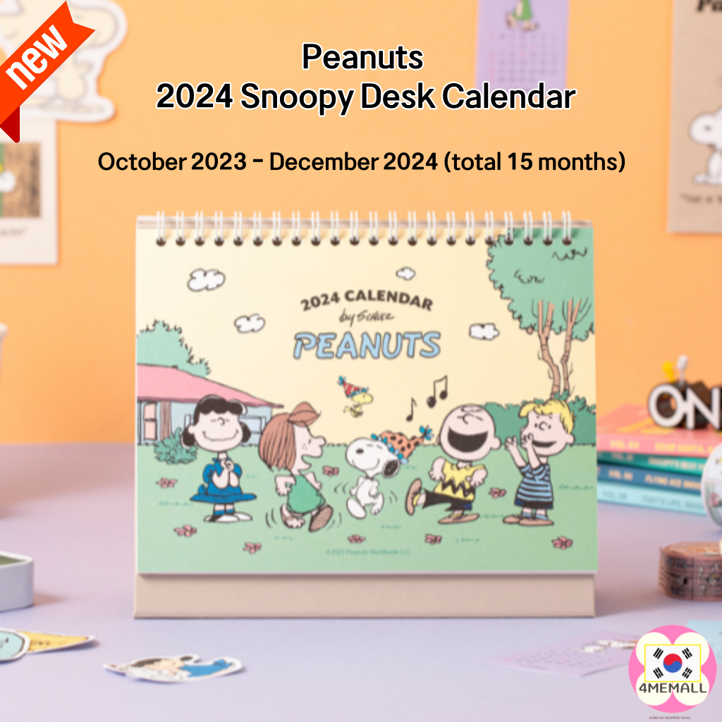 [Peanuts] 2024 Snoopy Desk Calendar Shopee Malaysia