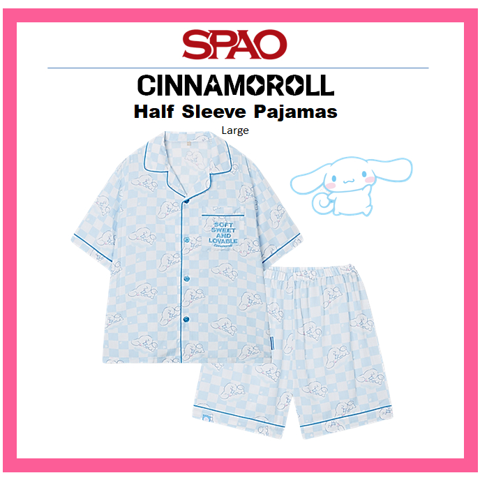 [SPAO] CINNAMOROLL Half Sleeve Pajamas Large | Shopee Malaysia