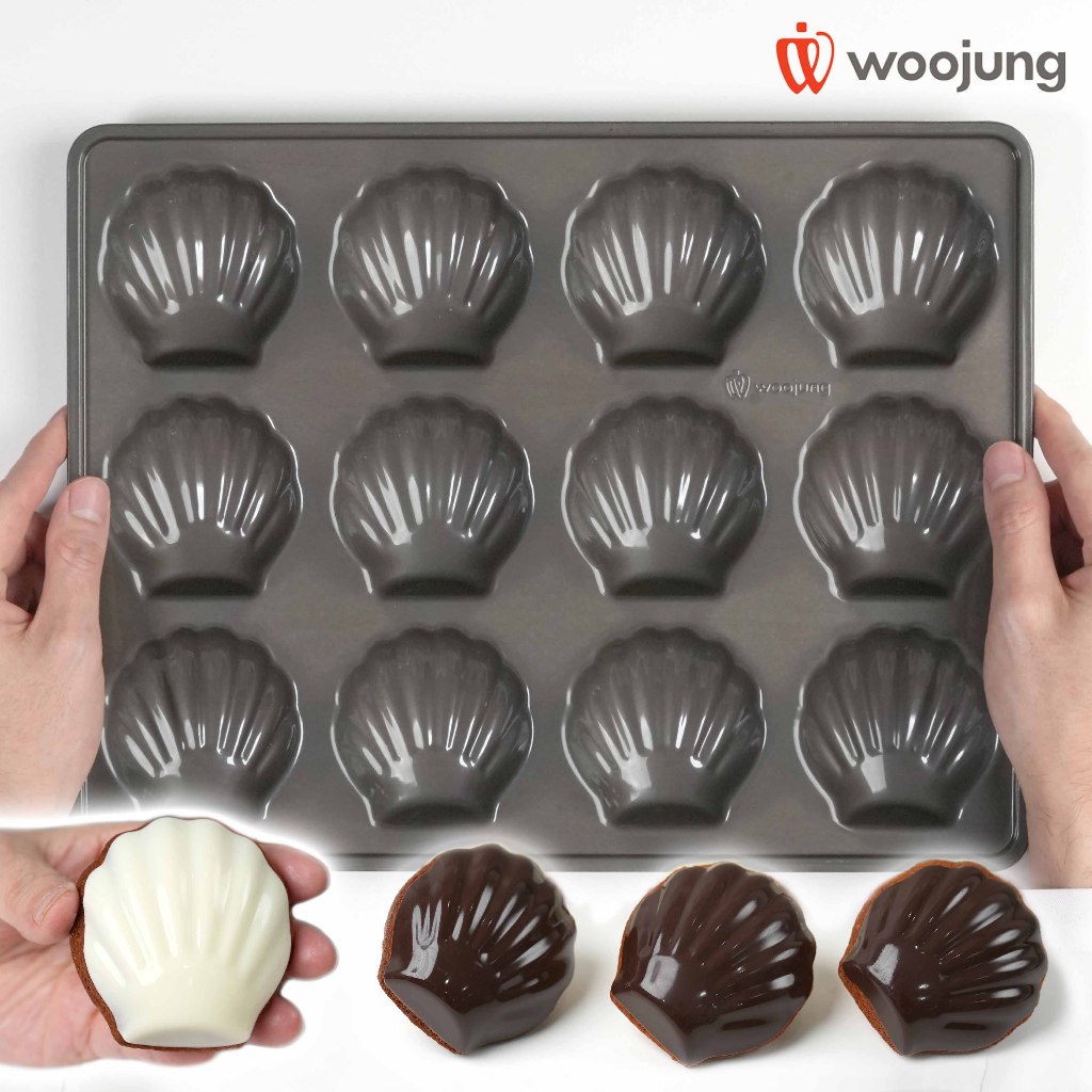 [Korea] Silicone Coated NonStick Seashell Madeleine Pan Mould 12