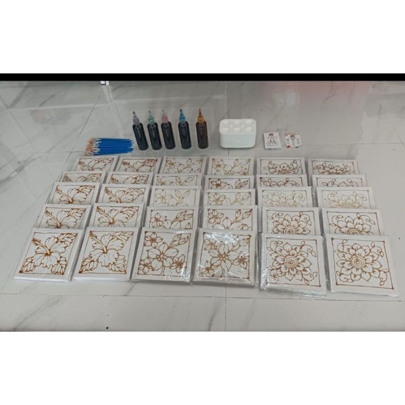 READY STOCK - COMBO SET BATIK KIT 5X5 INCI 30 KIT ( RANDOM DESIGN ...
