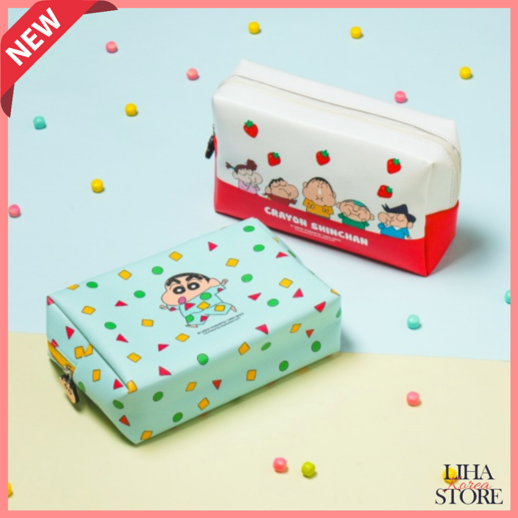 Daiso Korea Crayon Shin Chan Pouch Pencil Case Multi-case Leather pouch ...
