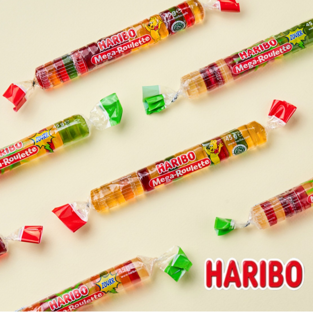[Haribo] Mega Roullet Gummy Candy Snack Sweet Jelly Candies Gummy ...